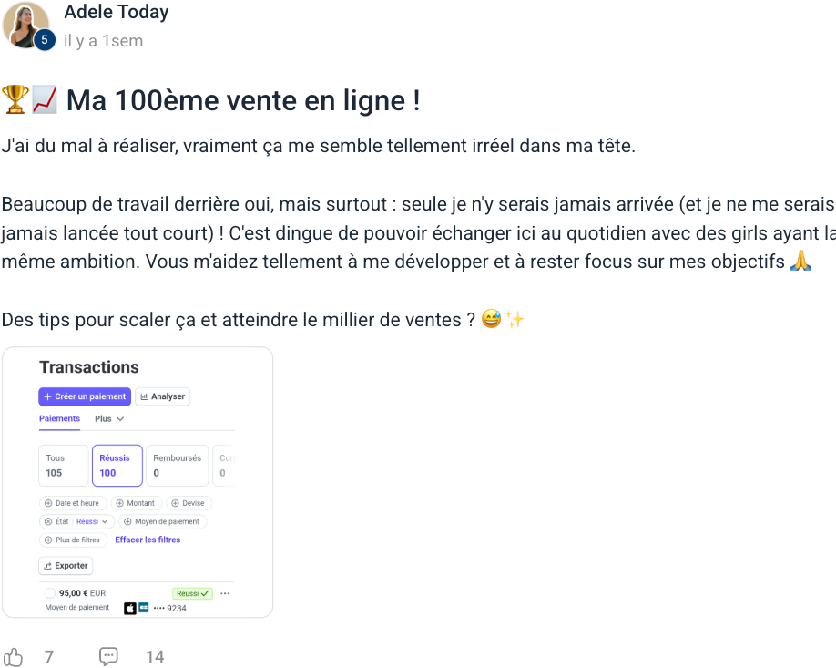 Témoignage — Adele : ma 100ème vente en ligne